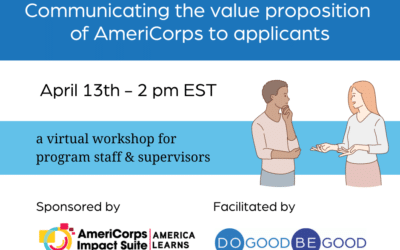 New Workshop Alert: All About AmeriCorps Member Recruitment!